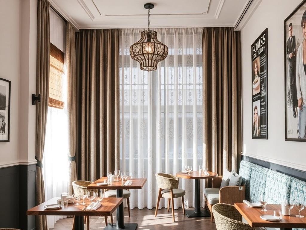 curtains for restaurants and cafes curtains for restaurants and cafesфото